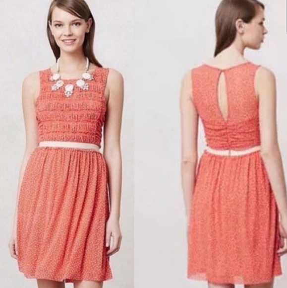 Anthropologie Dresses & Skirts - Anthropologie Post Mark Polka Dot Ruffle Dress